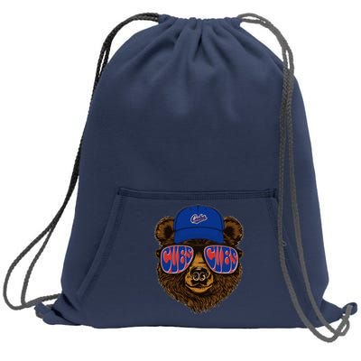 Cool Retro Cubs Bear Sweatshirt Cinch Pack Bag