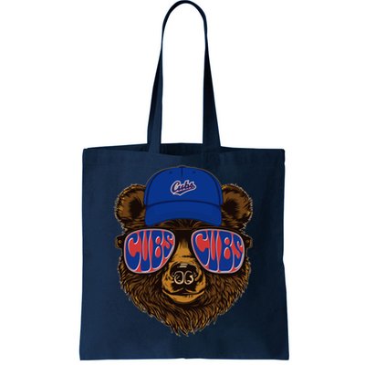 Cool Retro Cubs Bear Tote Bag