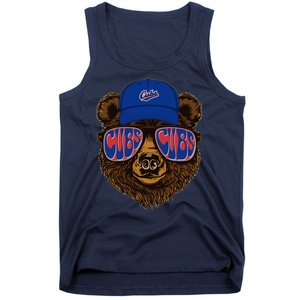 Cool Retro Cubs Bear Tank Top