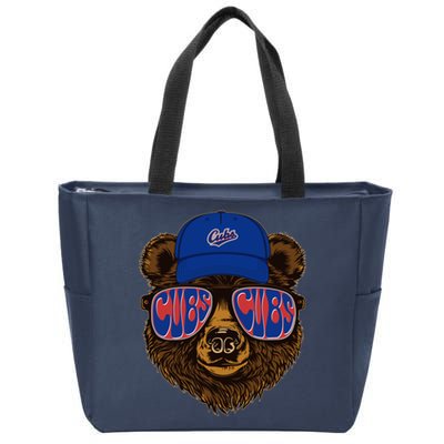 Cool Retro Cubs Bear Zip Tote Bag