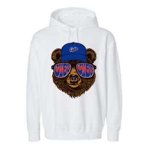 Cool Retro Cubs Bear Garment-Dyed Fleece Hoodie