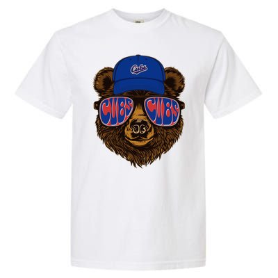 Cool Retro Cubs Bear Garment-Dyed Heavyweight T-Shirt