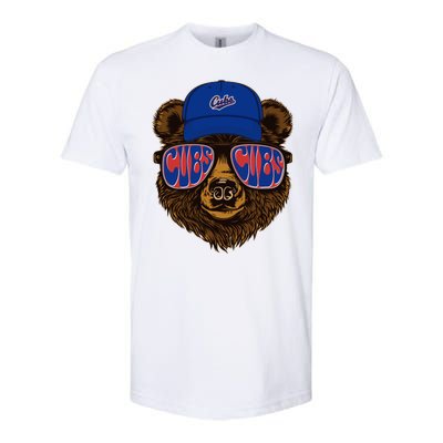 Cool Retro Cubs Bear Softstyle® CVC T-Shirt