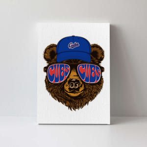 Cool Retro Cubs Bear Canvas