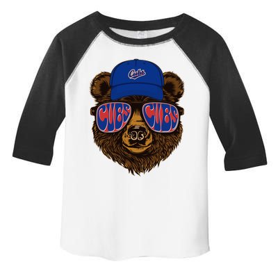 Cool Retro Cubs Bear Toddler Fine Jersey T-Shirt