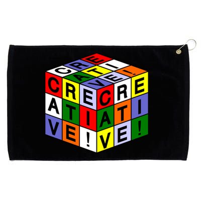 Creative Rubik's Cube Grommeted Golf Towel