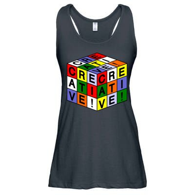 Creative Rubik's Cube Ladies Essential Flowy Tank