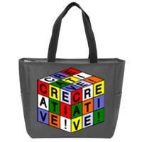 Creative Rubik's Cube Zip Tote Bag