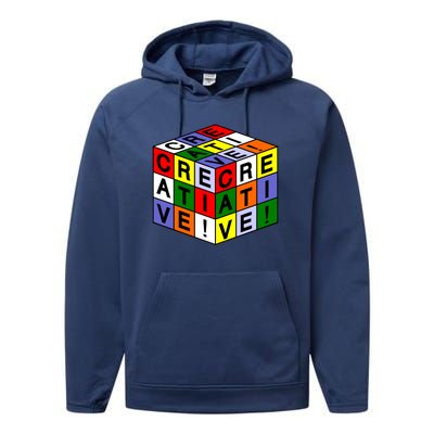 Creative Rubik's Cube Performance Fleece Hoodie