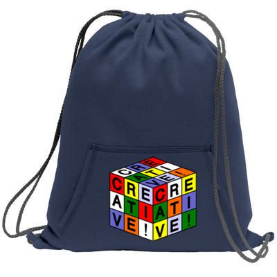 Creative Rubik's Cube Sweatshirt Cinch Pack Bag