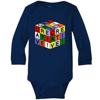 Creative Rubik's Cube Baby Long Sleeve Bodysuit