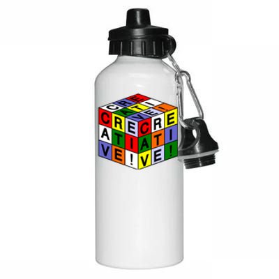 Creative Rubik's Cube Aluminum Water Bottle