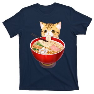 Cute Ramen Cat Kawaii Neko Anime Japanese Noodles Otaku T-Shirt