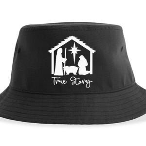 Christian Religious Christmas Nativity Scene True Story Sustainable Bucket Hat