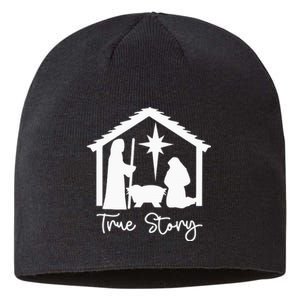 Christian Religious Christmas Nativity Scene True Story Sustainable Beanie