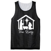 Christian Religious Christmas Nativity Scene True Story Mesh Reversible Basketball Jersey Tank