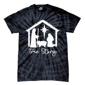 Christian Religious Christmas Nativity Scene True Story Tie-Dye T-Shirt