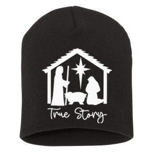 Christian Religious Christmas Nativity Scene True Story Short Acrylic Beanie