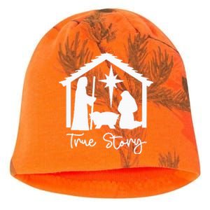 Christian Religious Christmas Nativity Scene True Story Kati - Camo Knit Beanie