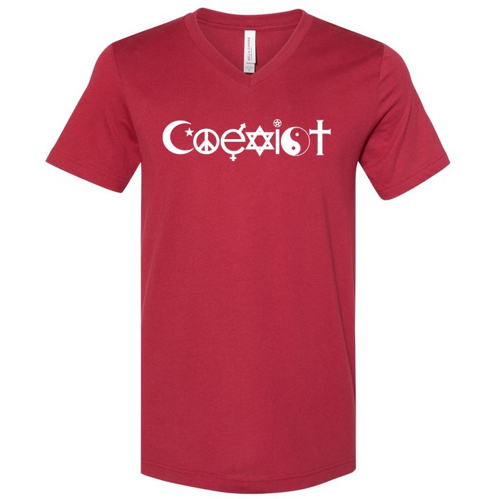 Coexist Religion V-Neck T-Shirt