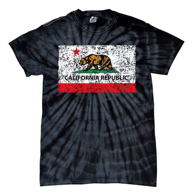 California Republic Cali Flag Socal Norcal Cencal Tie-Dye T-Shirt