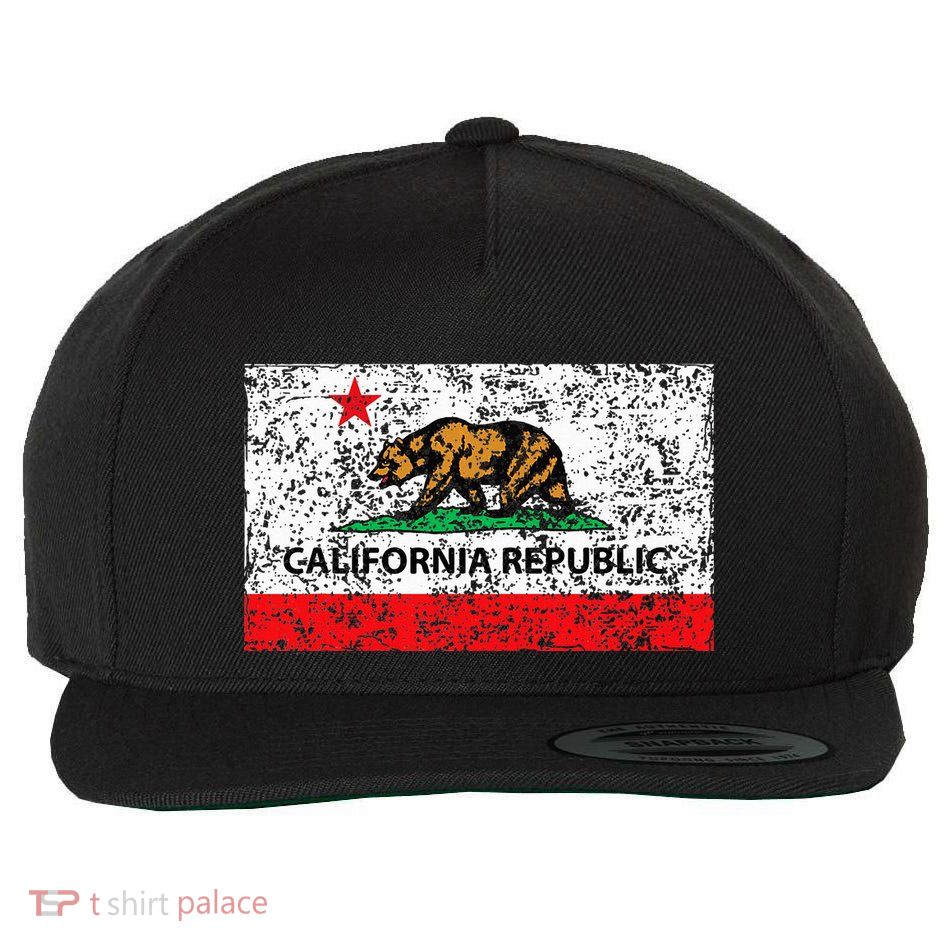 California Republic Cali Flag Socal Norcal Cencal Wool Snapback Cap
