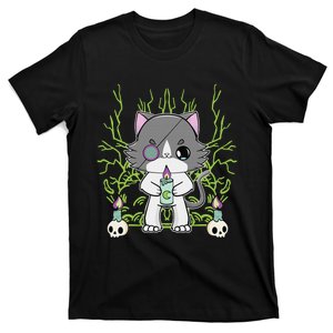 Cute Ragdoll Cat Anime Feline Goth Candle T-Shirt