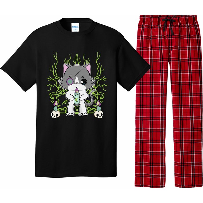 Cute Ragdoll Cat Anime Feline Goth Candle Pajama Set