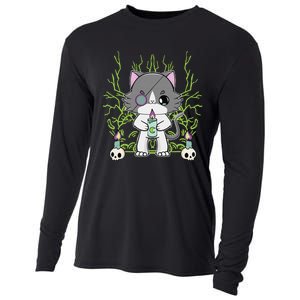 Cute Ragdoll Cat Anime Feline Goth Candle Cooling Performance Long Sleeve Crew