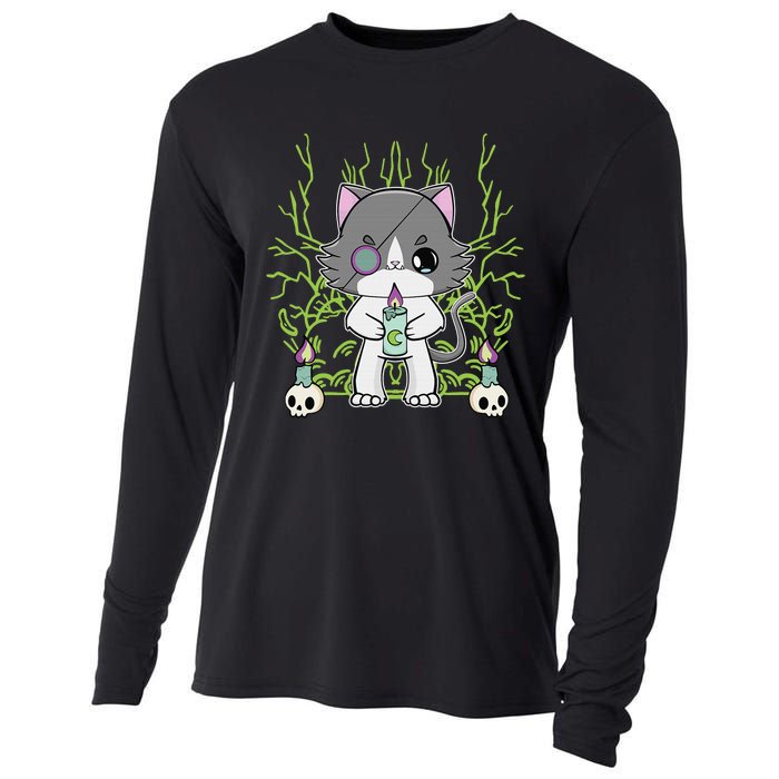 Cute Ragdoll Cat Anime Feline Goth Candle Cooling Performance Long Sleeve Crew