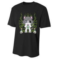 Cute Ragdoll Cat Anime Feline Goth Candle Performance Sprint T-Shirt