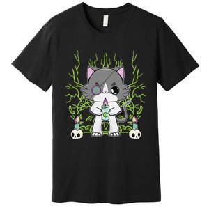 Cute Ragdoll Cat Anime Feline Goth Candle Premium T-Shirt