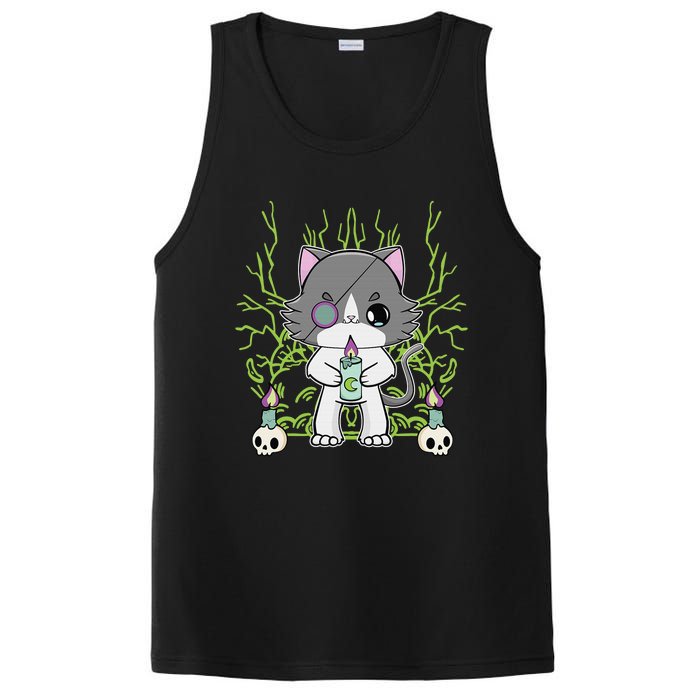 Cute Ragdoll Cat Anime Feline Goth Candle PosiCharge Competitor Tank