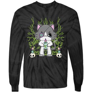 Cute Ragdoll Cat Anime Feline Goth Candle Tie-Dye Long Sleeve Shirt