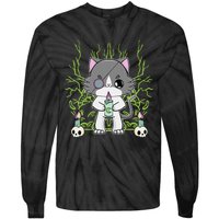 Cute Ragdoll Cat Anime Feline Goth Candle Tie-Dye Long Sleeve Shirt