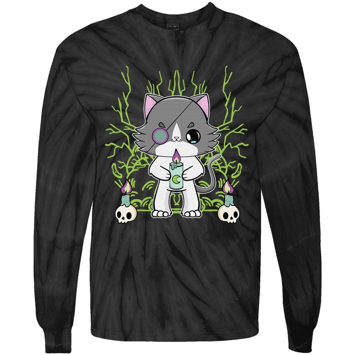 Cute Ragdoll Cat Anime Feline Goth Candle Tie-Dye Long Sleeve Shirt