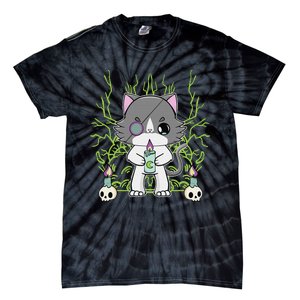 Cute Ragdoll Cat Anime Feline Goth Candle Tie-Dye T-Shirt