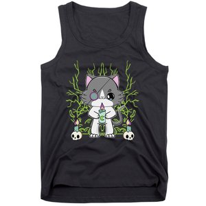 Cute Ragdoll Cat Anime Feline Goth Candle Tank Top