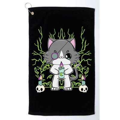 Cute Ragdoll Cat Anime Feline Goth Candle Platinum Collection Golf Towel