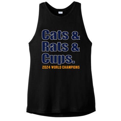 Cats & Rats & Cups Ladies PosiCharge Tri-Blend Wicking Tank