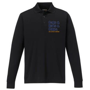 Cats & Rats & Cups Performance Long Sleeve Polo