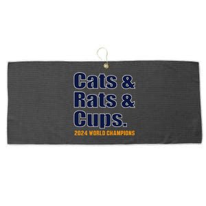 Cats & Rats & Cups Large Microfiber Waffle Golf Towel