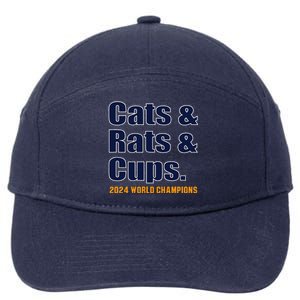 Cats & Rats & Cups 7-Panel Snapback Hat