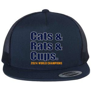 Cats & Rats & Cups Flat Bill Trucker Hat