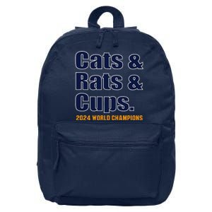 Cats & Rats & Cups 16 in Basic Backpack