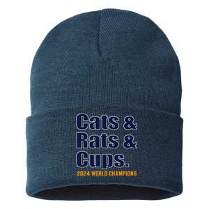 Cats & Rats & Cups Sustainable Knit Beanie