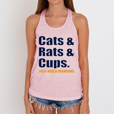 Cats & Rats & Cups Women's Knotted Racerback Tank