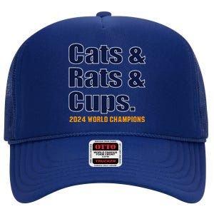 Cats & Rats & Cups High Crown Mesh Back Trucker Hat