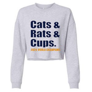 Cats & Rats & Cups Cropped Pullover Crew