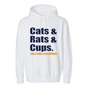 Cats & Rats & Cups Garment-Dyed Fleece Hoodie